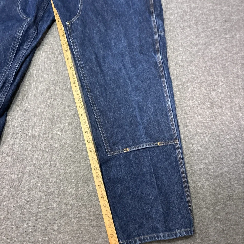 Carhartt Logger Jeans 42x32 Denim Double Knee Work Pants‎ Rare Distressed